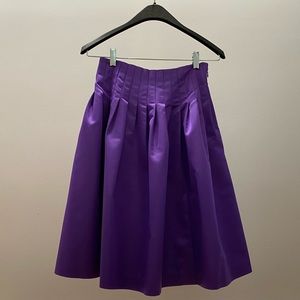 J. Crew | Midi A-Line Pleated Satin Skirt, NWT